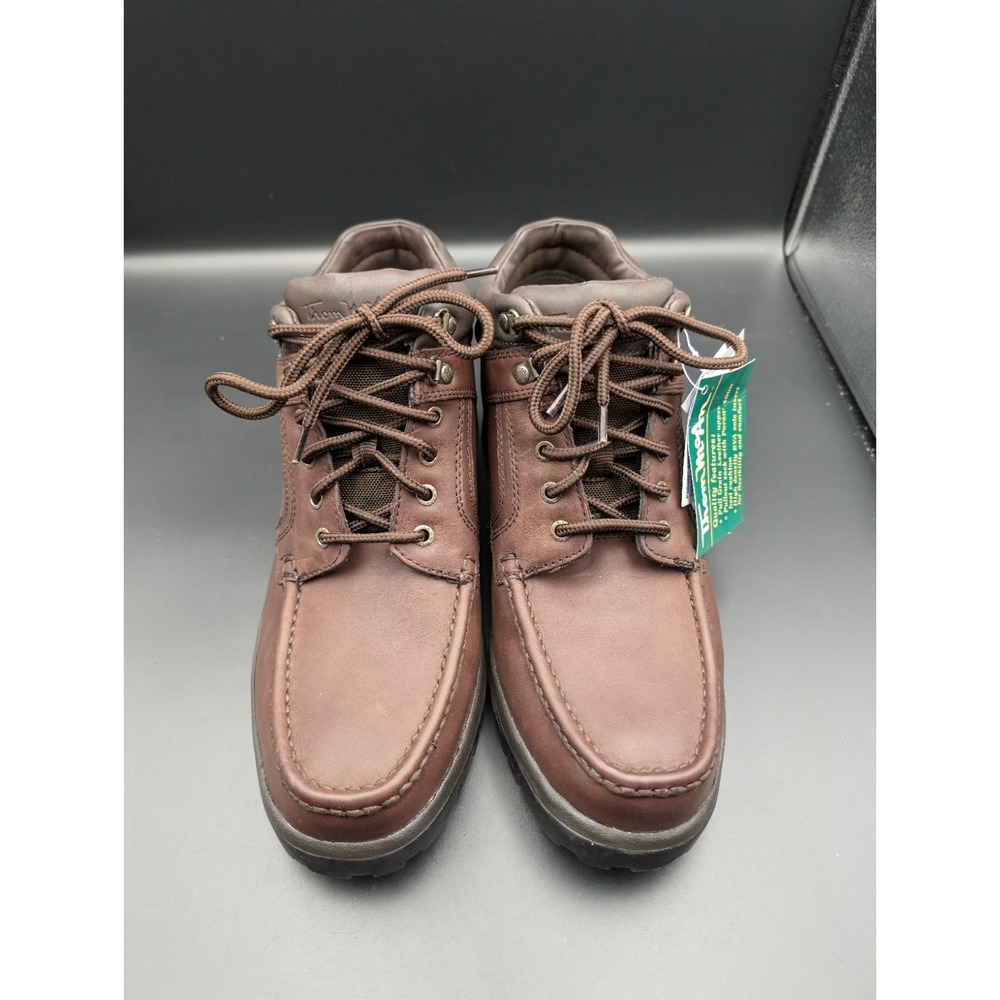 Thom McAn Boots Mens 12 Chukka Ankle Brown Leather Moc Toe Casual 84630 - Picture 3 of 10